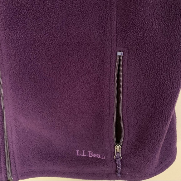 L.L.Bean Women Plus Sz.1X Purple Fleece Vest - Picture 3 of 4